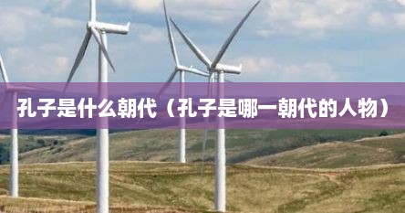孔子是什么朝代（孔子是哪一朝代的人物）
