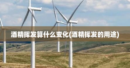 酒精挥发算什么变化(酒精挥发的用途)