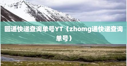 圆通快递查询单号YT（zhomg通快递查询单号）