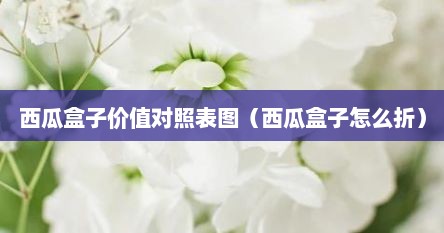 西瓜盒子价值对照表图（西瓜盒子怎么折）