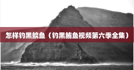 怎样钓黑鲩鱼（钓黑鲔鱼视频第六季全集）