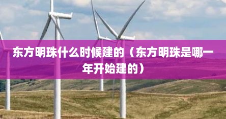 东方明珠什么时候开始建的（东方明珠什么时候修建的）