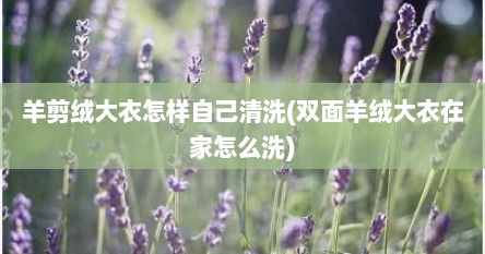 羊剪绒大衣怎样自己清洗(双面羊绒大衣在家怎么洗)