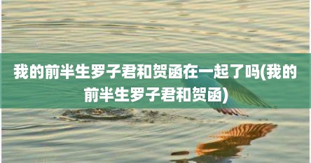 我的前半生罗子君和贺函在一起了吗(我的前半生罗子君和贺函)