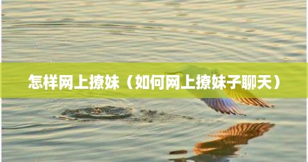 怎样网上撩妹（如何网上撩妹子聊天）