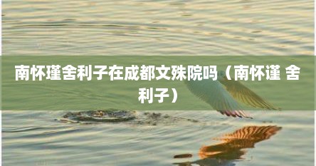 南怀瑾舍利子在成都文殊院吗（南怀谨 舍利子）