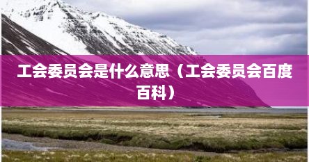 工会委员会是什么意思（工会委员会百度百科）
