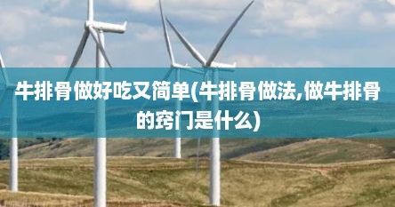 牛排骨做好吃又简单(牛排骨做法,做牛排骨的窍门是什么)