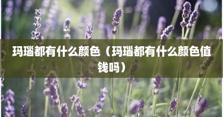 玛瑙都有什么颜色（玛瑙都有什么颜色值钱吗）