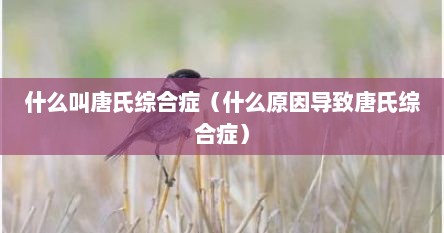 什么叫唐氏综合症（什么原因导致唐氏综合症）
