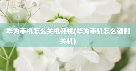 华为手机怎么关机开机(华为手机怎么强制关机)