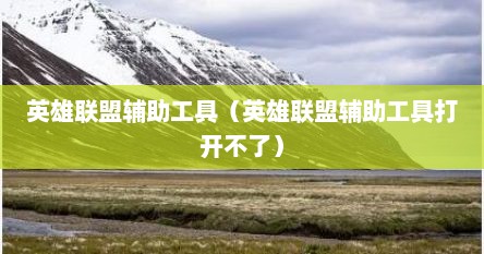 英雄联盟辅助工具（英雄联盟辅助工具打开不了）