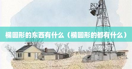 椭圆形的东西有什么（椭圆形的都有什么）