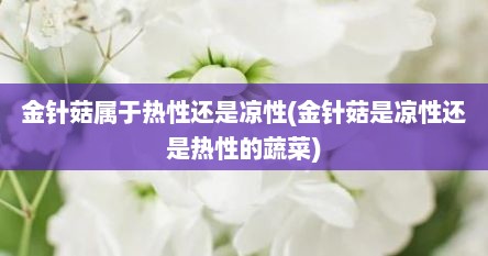 金针菇属于热性还是凉性(金针菇是凉性还是热性的蔬菜)