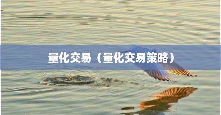 量化交易（量化交易策略）