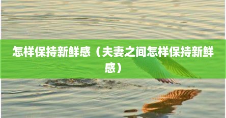 怎样保持新鲜感（夫妻之间怎样保持新鲜感）