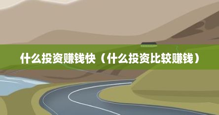 什么投资赚钱快（什么投资比较赚钱）