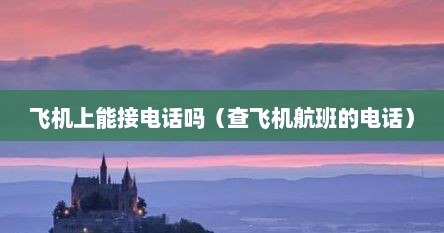 飞机上能接电话吗（查飞机航班的电话）