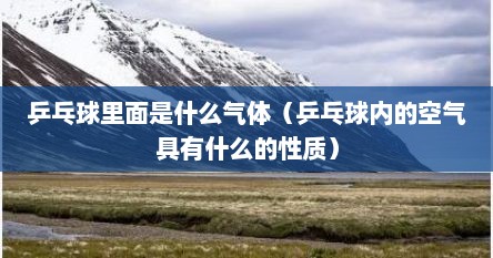 乒乓球里面是什么气体（乒乓球内的空气具有什么的性质）