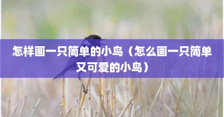 怎样画一只简单的小鸟（怎么画一只简单又可爱的小鸟）
