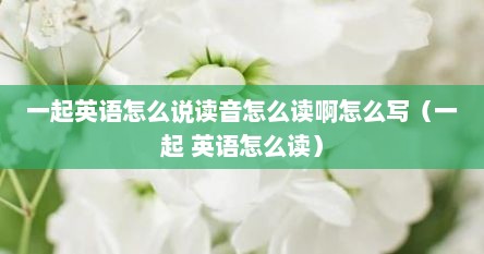 一起英语怎么说读音怎么读啊怎么写（一起 英语怎么读）