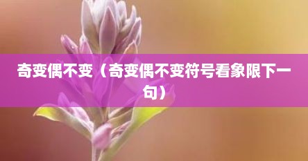 奇变偶不变（奇变偶不变符号看象限下一句）