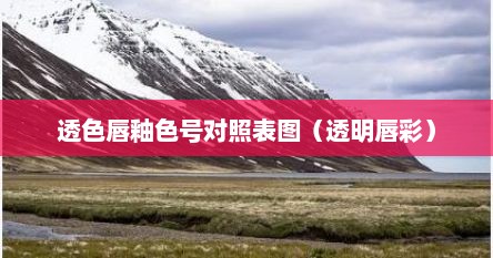 透色唇釉色号对照表图（透明唇彩）