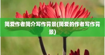 简爱作者简介写作背景(简爱的作者写作背景)