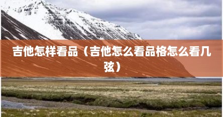 吉他怎样看品（吉他怎么看品格怎么看几弦）