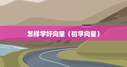 怎样学好向量（初学向量）