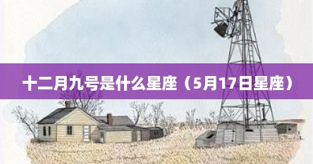 十二月九号是什么星座（5月17日星座）