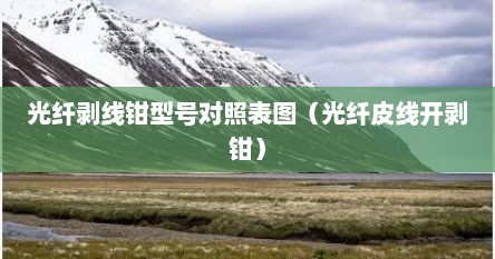 光纤剥线钳型号对照表图（光纤皮线开剥钳）