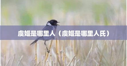 虞姬是哪里人（虞姬是哪里人氏）