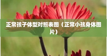 正常孩子体型对照表图（正常小孩身体图片）