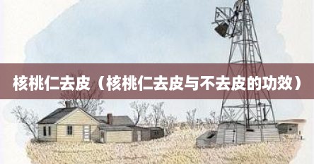核桃仁去皮（核桃仁去皮与不去皮的功效）