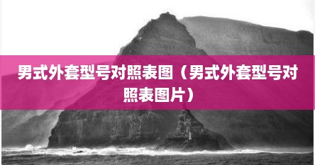 男式外套型号对照表图（男式外套型号对照表图片）