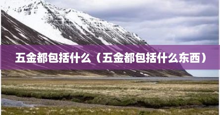 五金都包括什么（五金都包括什么东西）