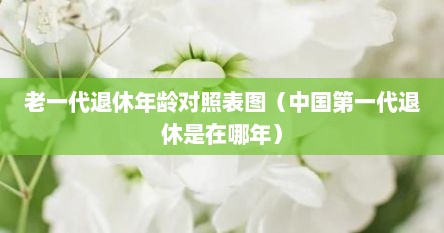 老一代退休年龄对照表图（中国第一代退休是在哪年）