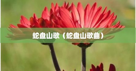蛇盘山歌(蛇盘山歌曲)