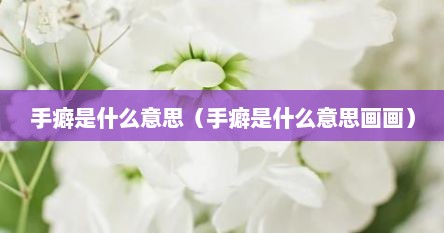 手癖是什么意思（手癖是什么意思画画）