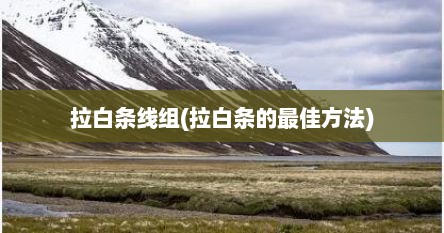 拉白条线组(拉白条的最佳方法)