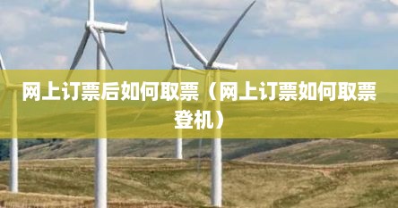 网上订票后如何取票（网上订票如何取票登机）