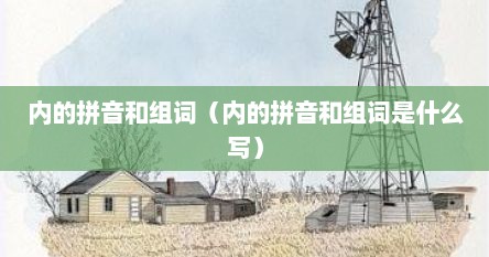 内的拼音和组词（内的拼音和组词是什么写）
