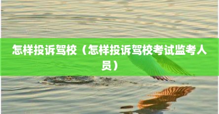 怎样投诉驾校（怎样投诉驾校考试监考人员）