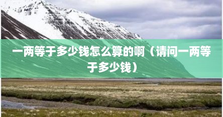 一两等于多少钱怎么算的啊（请问一两等于多少钱）