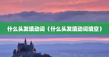 什么头发填动词（什么头发填动词填空）