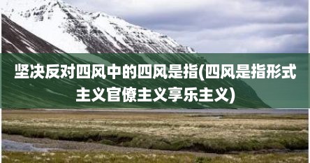 坚决反对四风中的四风是指(四风是指形式主义官僚主义享乐主义)