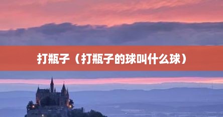 打瓶子（打瓶子的球叫什么球）