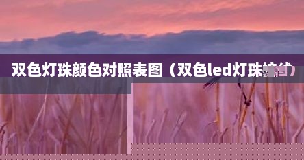 双色led灯泡（双色led灯电路图）