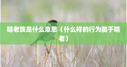 啃老族是什么意思（什么样的行为属于啃老）